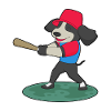 Dog Baseball Baseball Bat