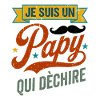 Papy Qui Déchire Humour Cadeau Rétro