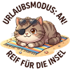 Kater Urlaubsmodus Insel Spruch