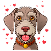 German Wirehaired Dog (Comic Portrait)