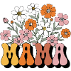 Mama Retro Blumen Groovy
