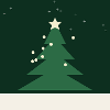 Minimalistischer Weihnachtsbaum-Grüner Stern