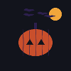 Minimalist Pumpkin Night Halloween