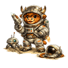 Highland Cow Astronaut
