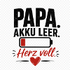 Papa Akku leer Herz voll