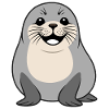 Fluffy seal nature design