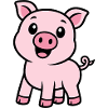 Laughing pink piggy