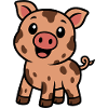 Dirty happy piggy