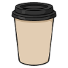 Leeres Takeaway-Kaffeetassen-Aufkleberdesign