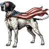 Patriotischer englischer Pointer – Pointer Papa Vogelhund