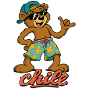 Cool summer bear in beach look