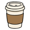 Blank Takeaway Coffee Cup Sticker Design