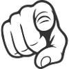 Pointing Finger You Gesture Sticker Design