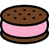 Graphique Sandwich Glace Biscuit