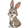 Cheerful cartoon bunny