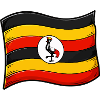 Uganda flag art with crane