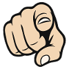 Pointing Finger You Gesture Sticker Design
