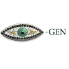 Eye mosaic with emerald pattern Gen