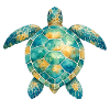 Water Mosaic Turtle