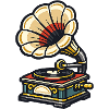 Gramophone Blossom Design