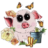 Cute piggy with googly eyes