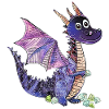 Purple Dragon Crystal Design