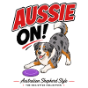 Aussie On! Illustration eines Australian Shepherd