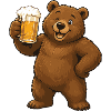 Beer Drinking Bear Cartoon