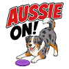 Aussie On! Playful Frisb Dog