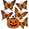 Halloween Pumpkin with Butterflies