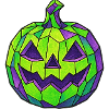 Mosaïque d’Halloween Vert Violet