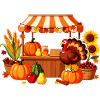 Autumn Harvest Market Scene