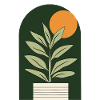 Sun plant in dark green