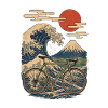 Retro-Bike auf Wave and Sun