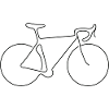 Black Minimalist Bike Silhouette