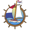 Dutch Sailboat in steering wheel