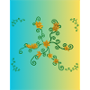 Golden Flower Vine Gradient