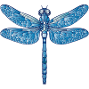 Blaue Libelle Illustration im Vektorstil