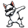 Dabbing Bull Terrier in Comic Style