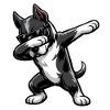 Dabbing Great Dane in comic style