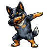 Dabbing Australian Cattle Dog
