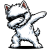 Dabbing West Highland White Terrier