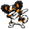 Dabbing Papillon in Comic Style