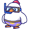 Diving Chick in Snorkel Gear