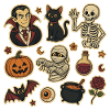 Ensemble d’autocollants Halloween Effrayants