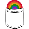 Pride Rainbow in Pocket - Chest Pocket