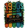 1990s Cassette Neon Splash