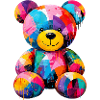 Bunter Teddybär im Pop-Art Stil  