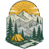 Sunrise Mountain Camp Scene