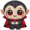 Cute vampire in knitted look